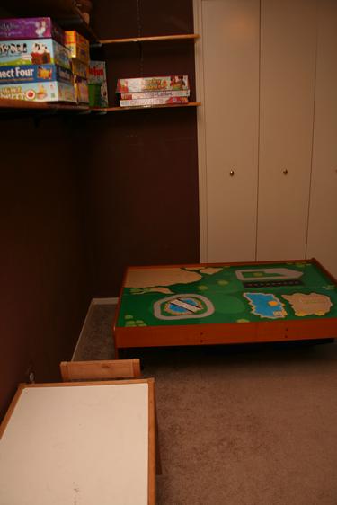 Game table and train table.